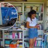 bibliotheek geredde boeken vuilnisman afval brightvibes