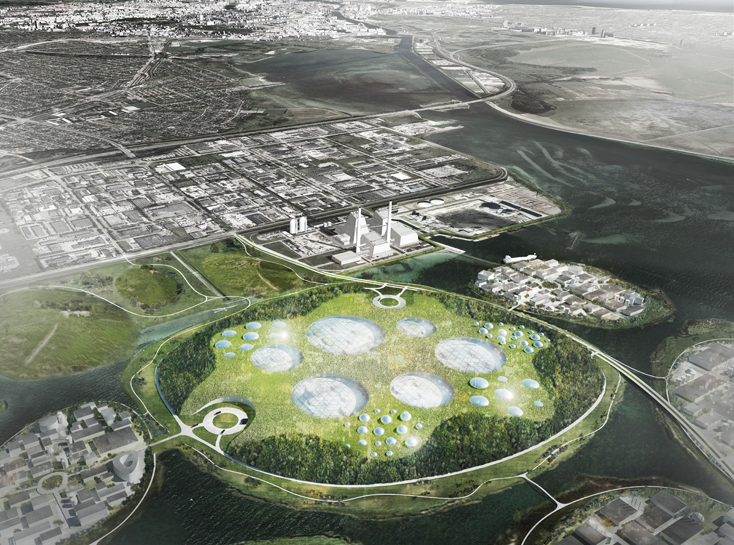 One of the nine islets will be green. At Green Tech Island, wastewater from the residents and businesses of Greater Copenhagen will be transformed into clean water. Green Tech Island is one of the nine planned islets.