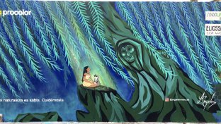 Un mural de cuento por la sabiduría y el cuidado del medio ambiente
