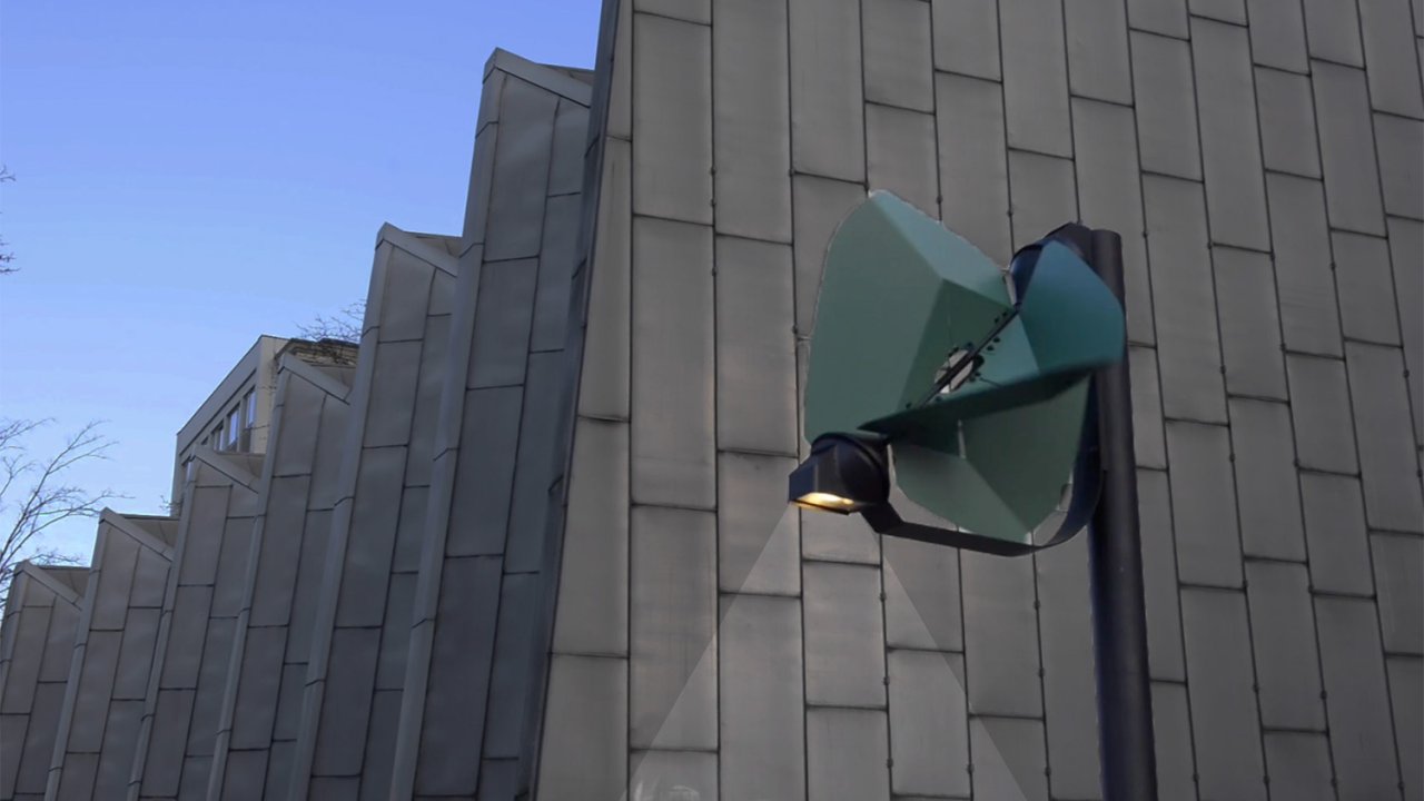 Ingenious wind-powered street light turns on when needed and is insect-friendly