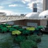 This floating Recycled Park ♻️ catches litter before it gets into the sea ?