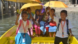 The Yellow Boat of Hope Foundation ensures children in the Philippines reach school safe and dry