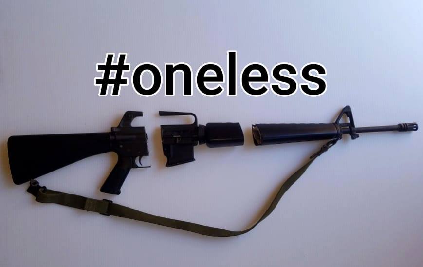 “Ultimately, it is a gun like this one that take away so many lives. I have decided today, I am going to make sure this weapon will never be able to take a life.” #oneless