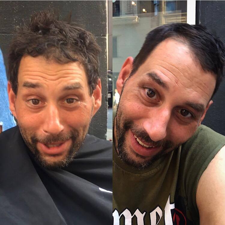 Mike en su antes y después de los cortes