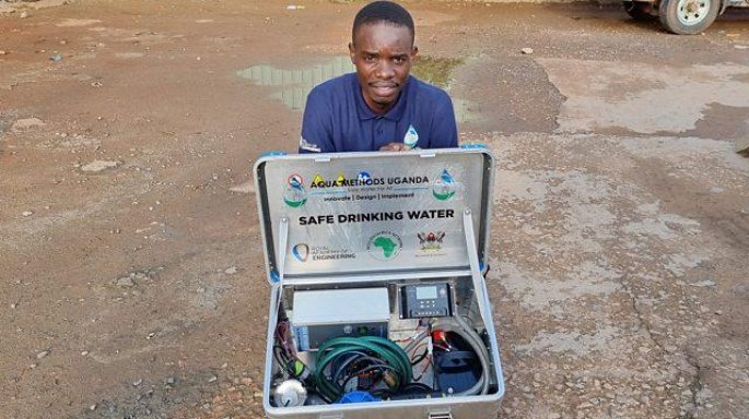 Creating crystal clear, clean drinking water using trash