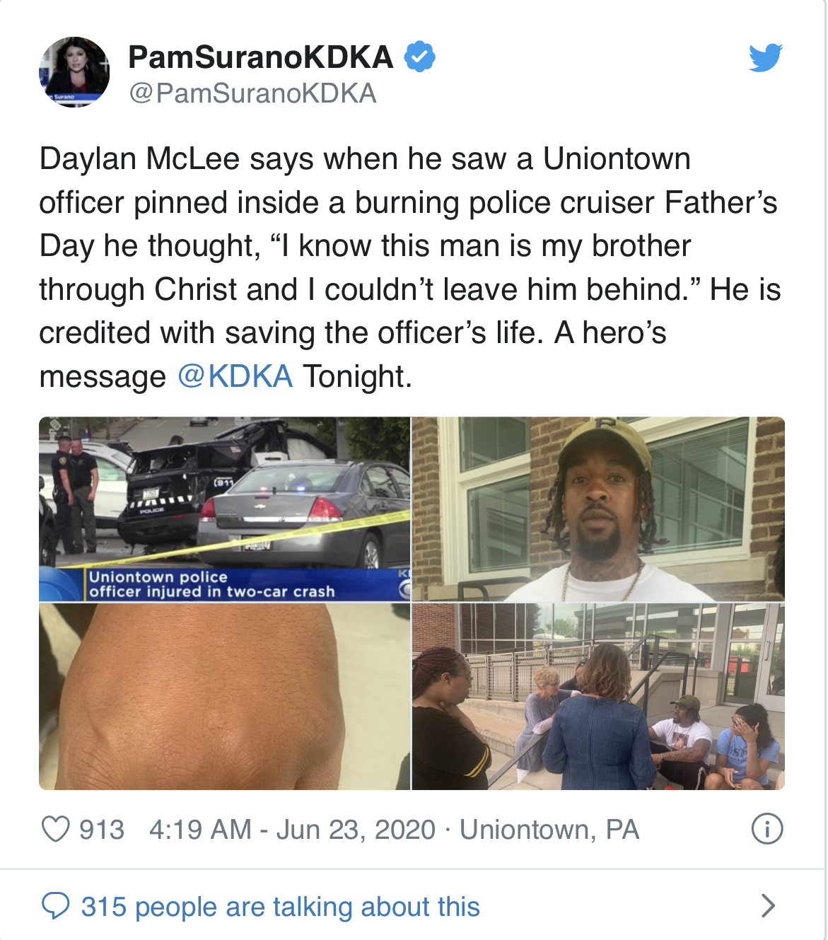 After saving an officer's life, 31-year-old Daylan McLee said he wants more people to look at individuals and not judge all police based on one interaction. “To teach humanity, teach children that it’s OK to reach out to officers. Not all of them are bad, not all people are bad,” McLee said.