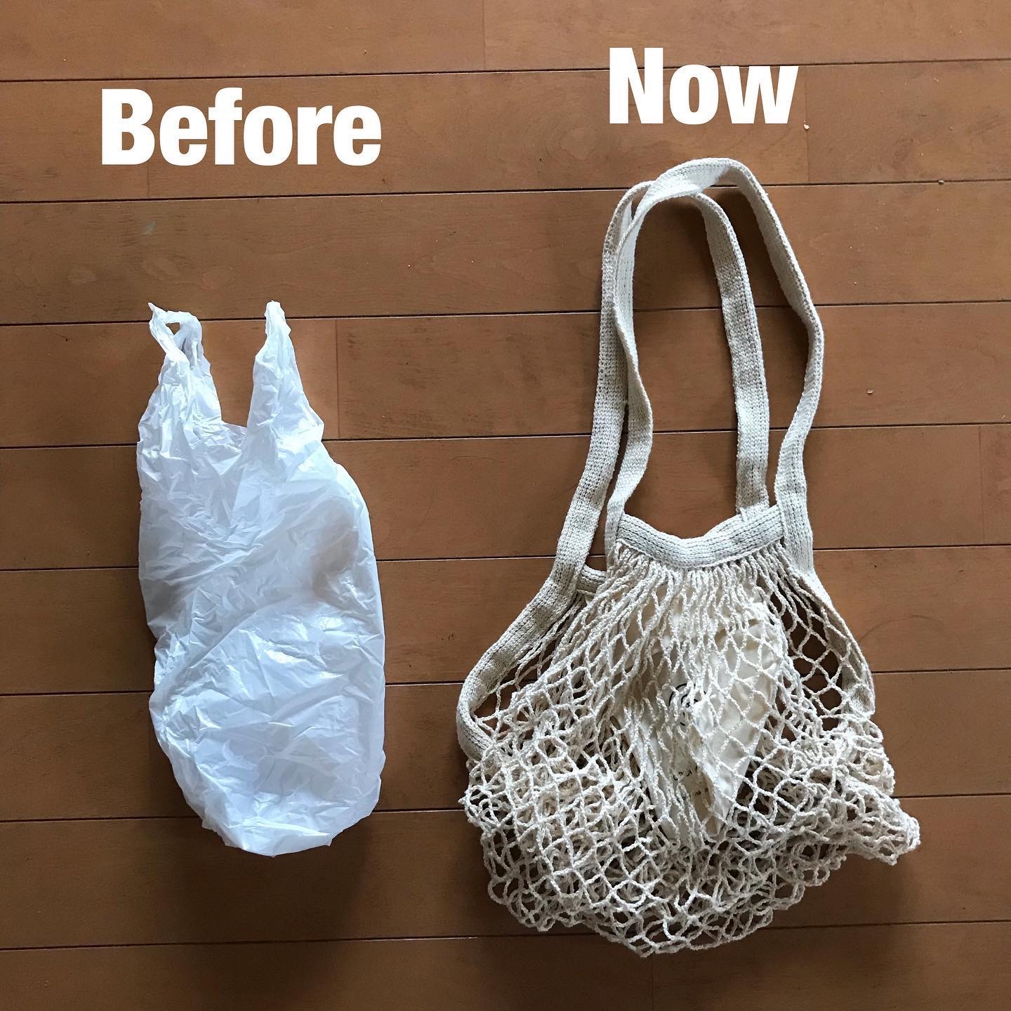 Before→I used single use plastic bags?Now→I use my own shopping bag? If you care to limit your use of plastic bags at the grocery store, reusable shopping bags are a must-have! I use them all the time to grocery shop✨
