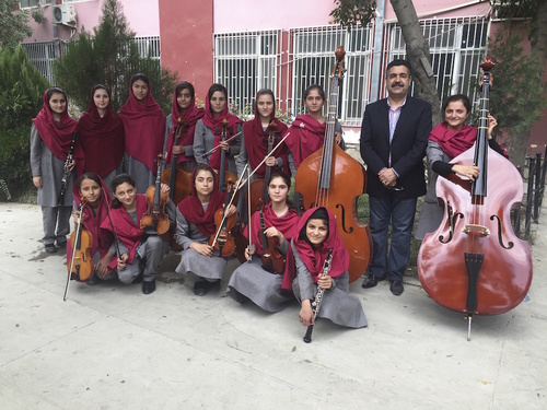 but now over 30 young Afghan women play together. They rehearse twice a week, with more intensive rehearsals before concerts.