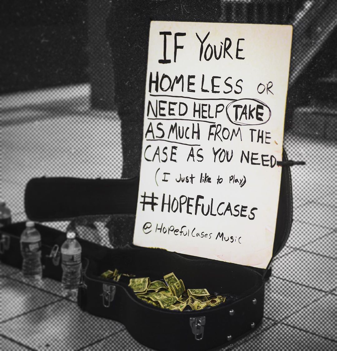 “Our goal is to have a Hopeful Cases performer on every major subway platform across the city offering both financial help and acceptance to those so desperately in need. In the future, we want Hopeful Cases to play for charitable causes throughout NYC, so that change can happen close to home. I'm trying to make New Yorker's rethink giving.”— Will Boyajian