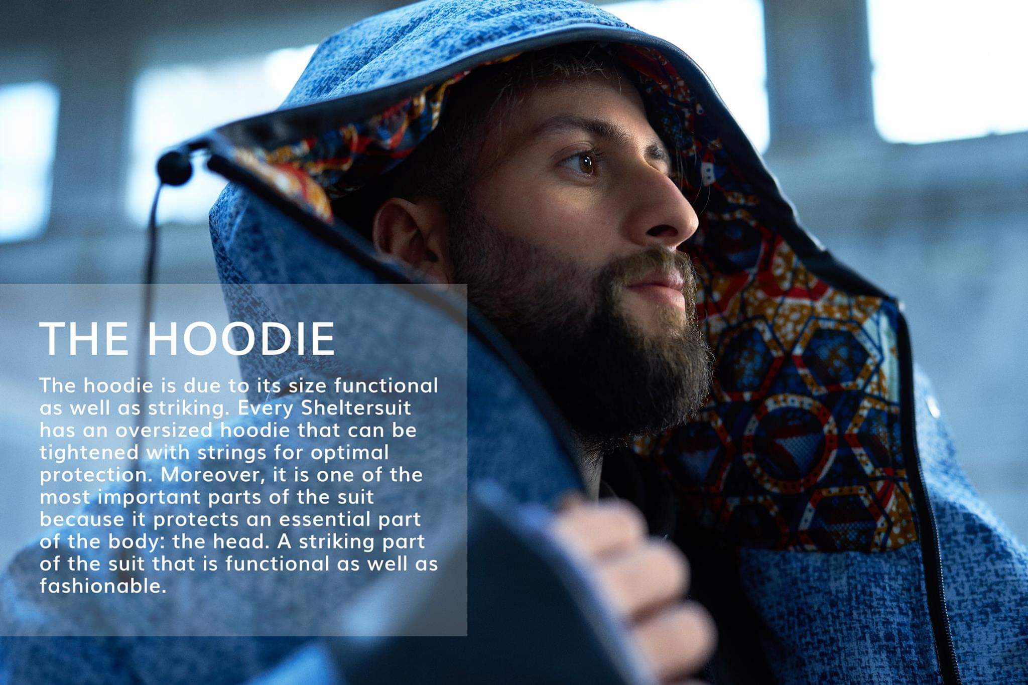 The head can the most exposed part of the body and therefore needs warm and dry protection. The oversized hoodie is designed to provide warmth and keeps this vital body part dry in the worst conditions.