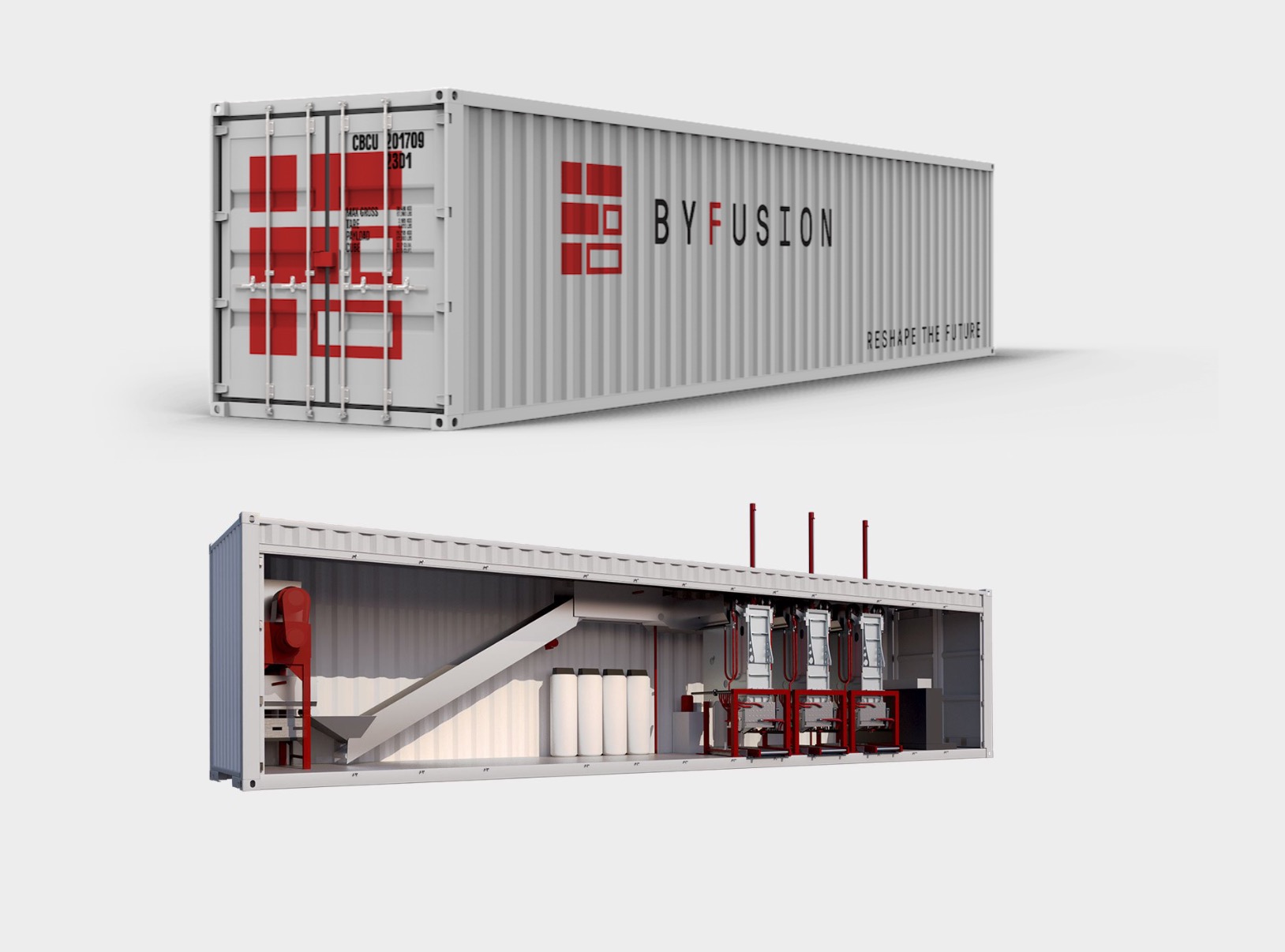 * Designed for smaller material recycling facilities, waste management operations, municipalities, and corporate partners * Processes up to 30 tons per month * Conforms to California emissions standards * Modular installation – ships standard shipping containers.