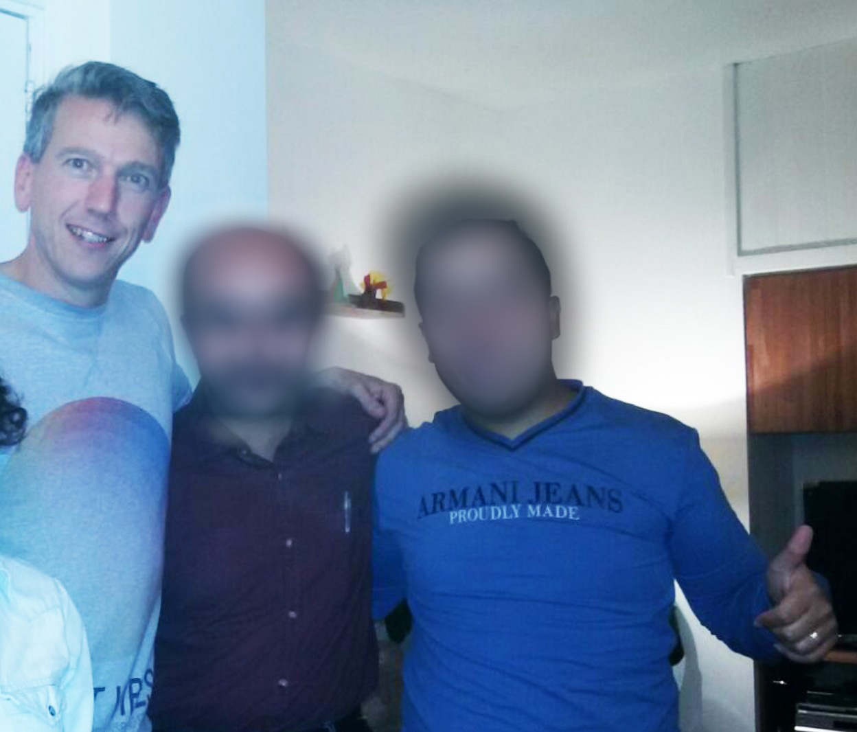 From left to right: Michiel (founder BrightVibes) and brothers Ammar and Rami. Image is blurred to not compromise their family members.
