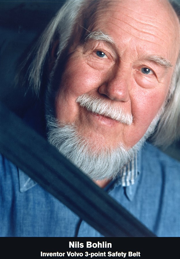 Since the 1960s, Volvo Cars has worked hard to increase belt usage. For instance, Nils Bohlin conducted a long presentation tour in connection with the US introduction of the three-point safety belt to convince the widest possible audience of its benefits. In 2002, Nils Bohlin passed away at the age of 82, succumbing to the after-effects of a stroke.