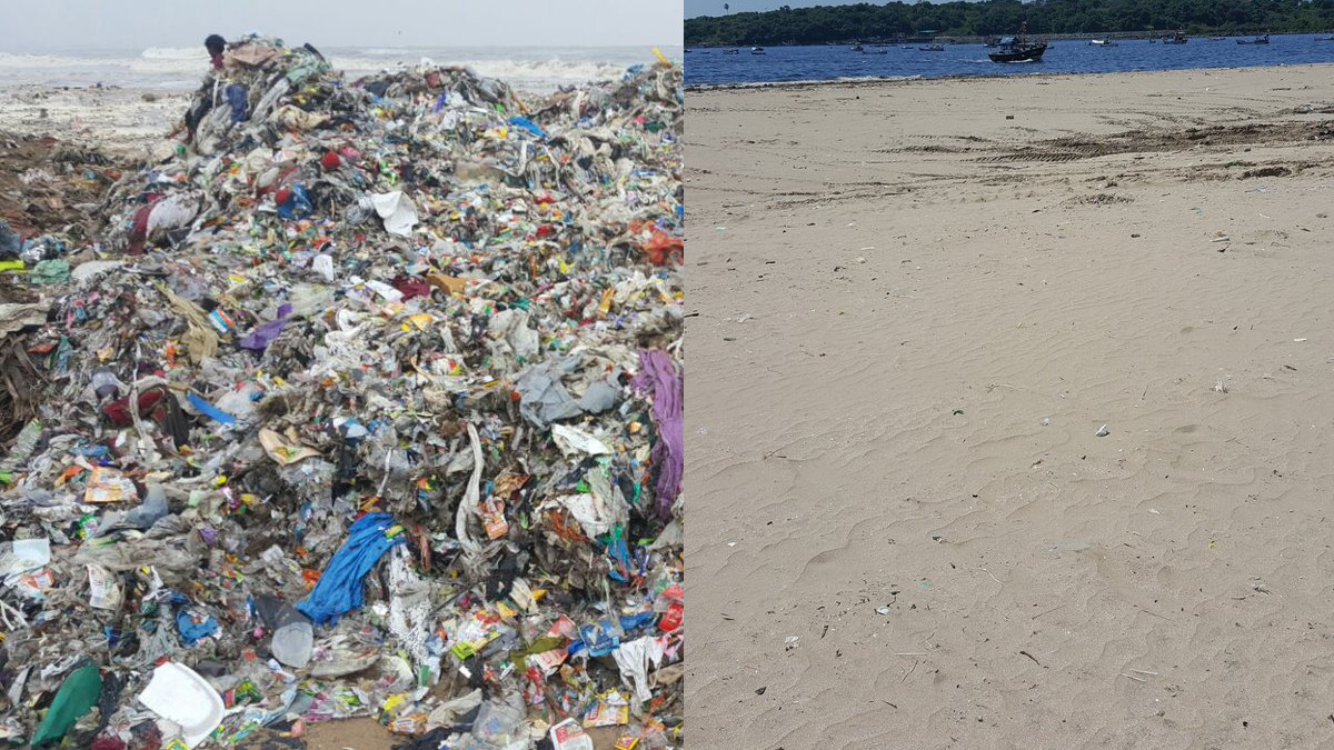 El abogado de Mumbai, Afroz Shah, lanzó un proyecto de voluntariado masivo en 2015 para limpiar la playa.