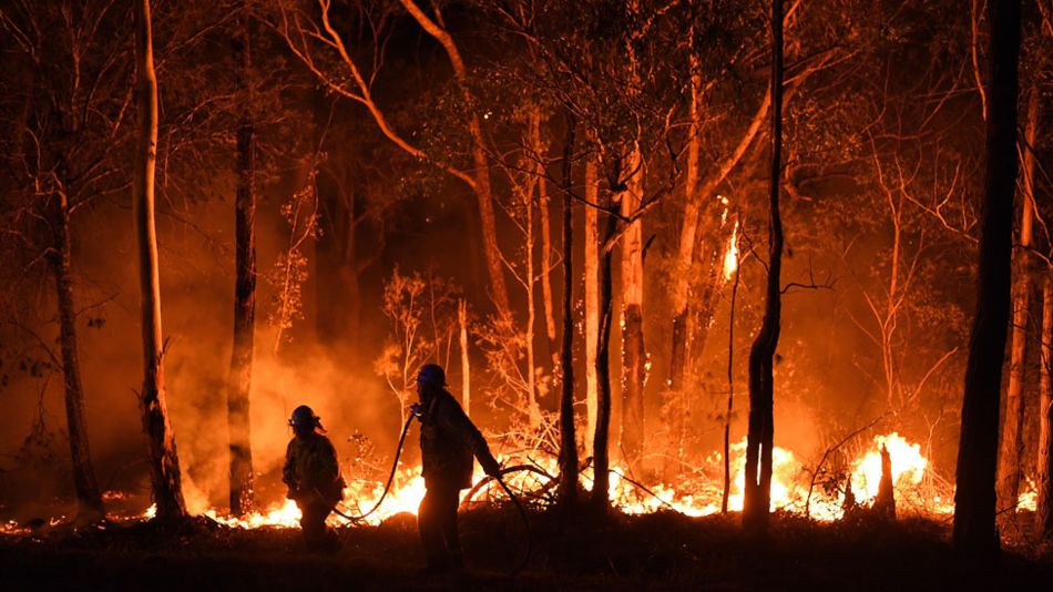 The fires, burning since September, have intensified over the past week, with a number towns evacuated. High temperatures and strong winds are forecast for the weekend, creating further fire risk. Twenty people have so far been killed - including three volunteer firefighters - and about six million hectares (60,000 sq km or 14.8 million acres) of bush, forest and parks have been burned.