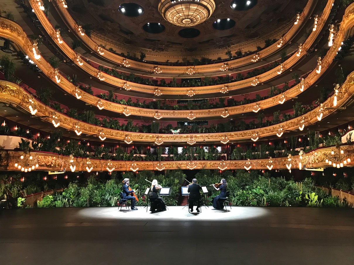“The Liceu, one of the largest and most important opera halls in the world, thus welcomes and leads a highly symbolic act that defends the value of art, music and nature as a letter of introduction to our return to activity.”