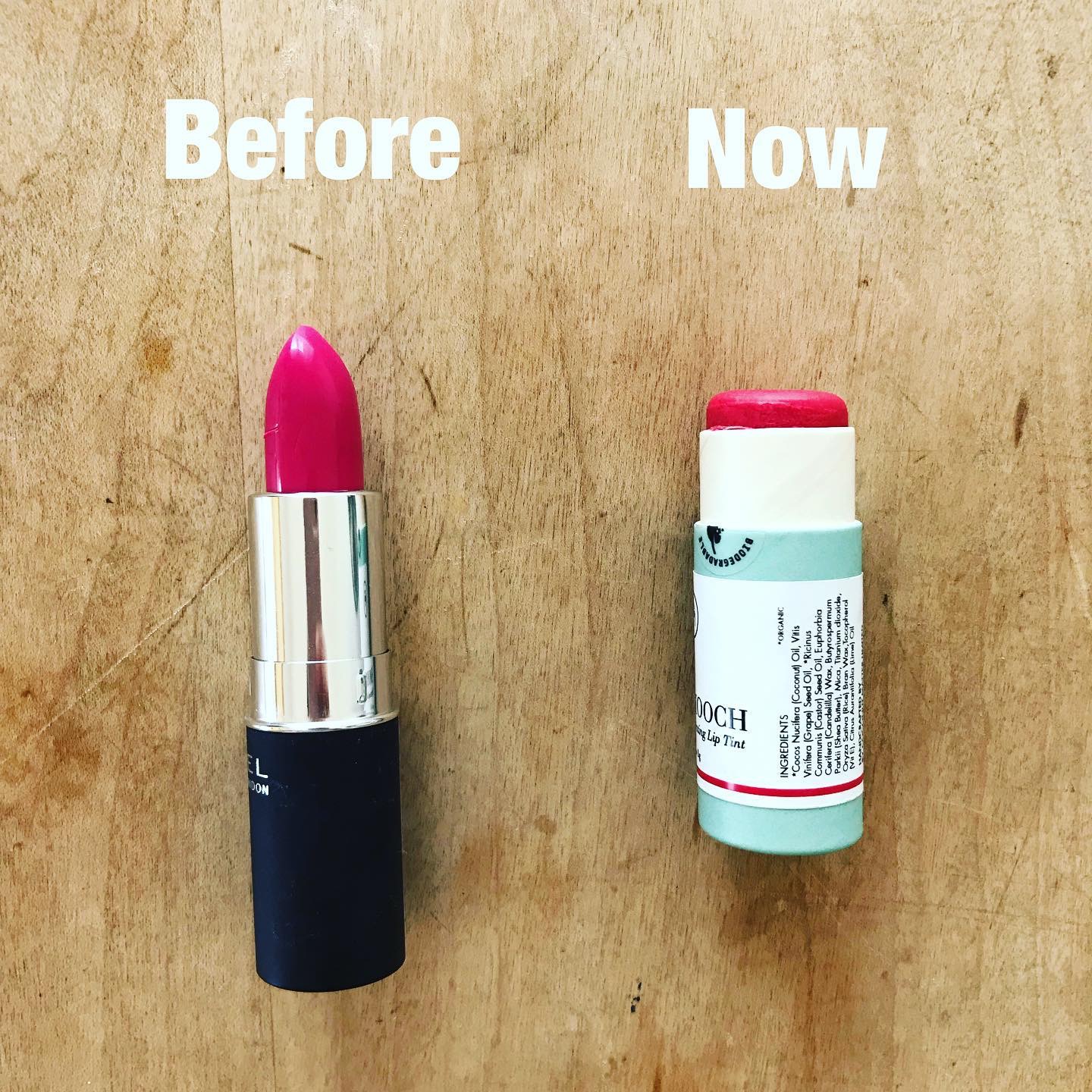 Switched from plastic container store bought lipstick to paper tube one , and it's been great! The lip balm paper tubes were far more durable than I had dared hope?( Before one is my teenage daughter’s ?)