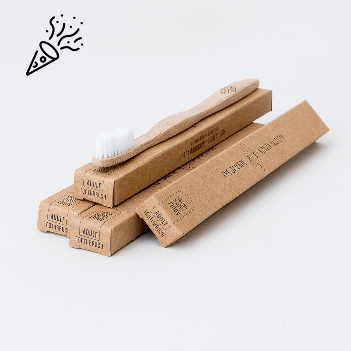 Using a bamboo toothbrush in environmentally friendly packaging is another way to help fight plastic pollution.