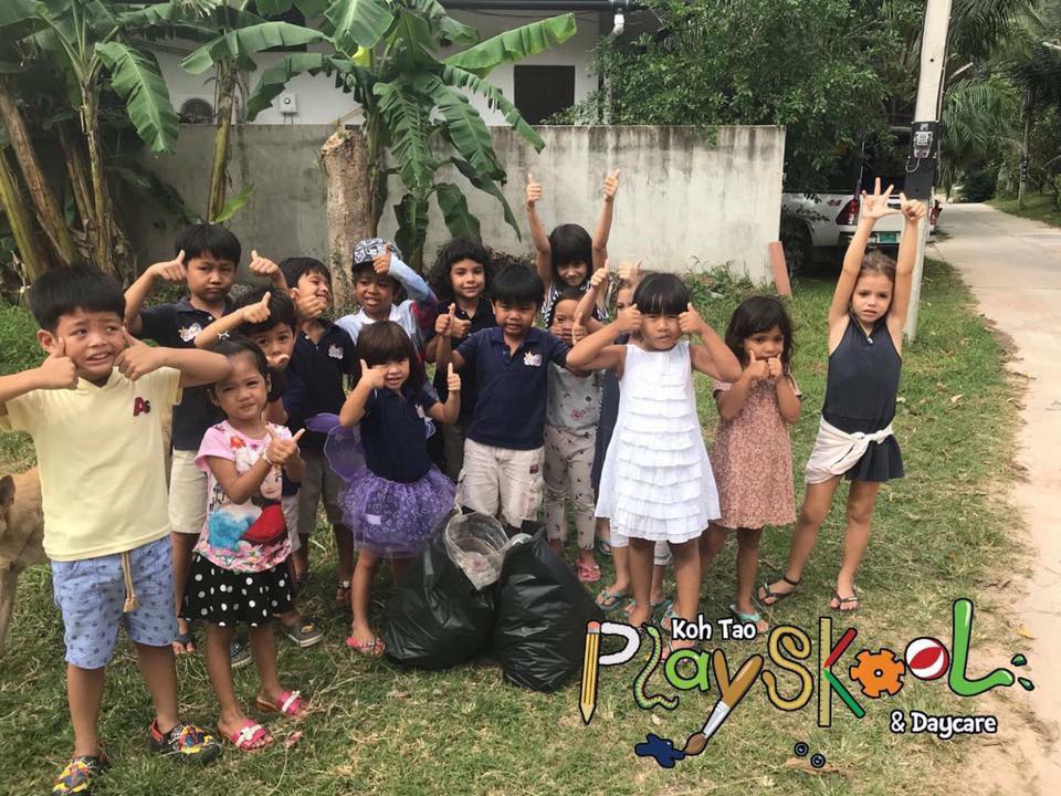 “Our amazing future leaders learning about reduce, recycle and reuse followed by clean up around the school.” — Natalie Jeon, Koh Tao, Thailand, shares this photo with the Facebook Public Group.