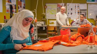Lifejackets that once saved refugees’ lives at sea are now providing futures for survivors