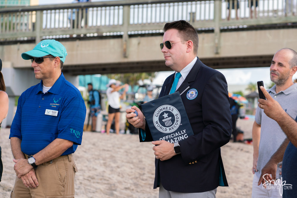 “I actually stood there and clicked off everyone as they got in the water... so we know immediately whether or not the record’s been broken,”