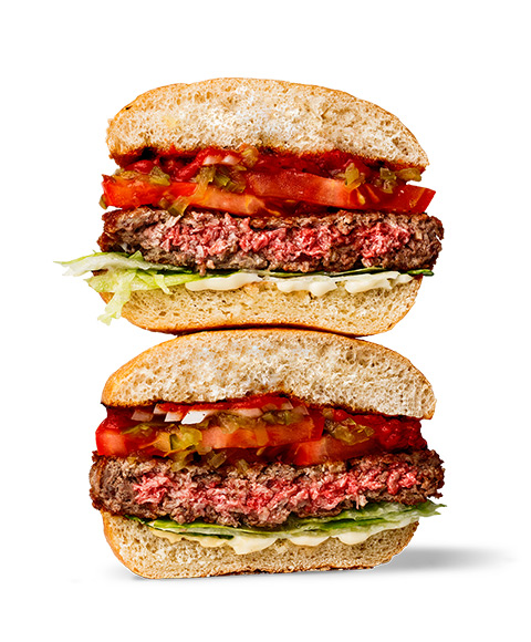 To replicate the fat in hamburgers made from cows, Impossible Foods' plant-based burger used flecks of coconut fat, which were mixed with ground textured wheat and potato protein.