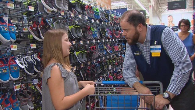 Steven Boystun, the store manager, handed Brooke a $100 gift card. “Thank you for what you’re doing,” he told her. “It means a lot to those folks down there.”