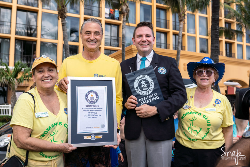 Cuando la multitud escuchó el conteo final de 633, hubo emoción y se escucharon gritos de alegría en toda la playa de Deerfield Beach. ¡Felicitaciones a Pavan Arilton por establecer un récord mundial por una causa fenomenal!