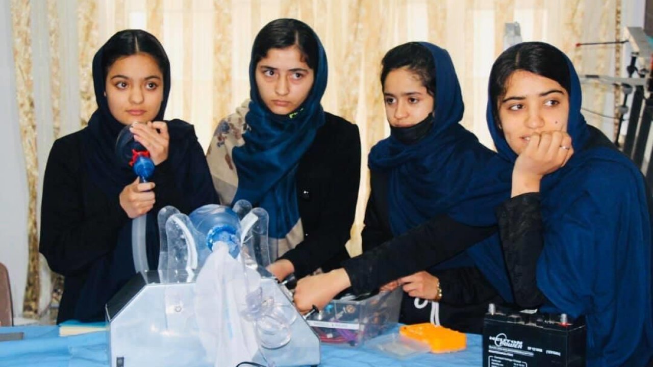 Genius Afghan all-girl robotics team designs low-cost portable ventilator using parts from a Corolla