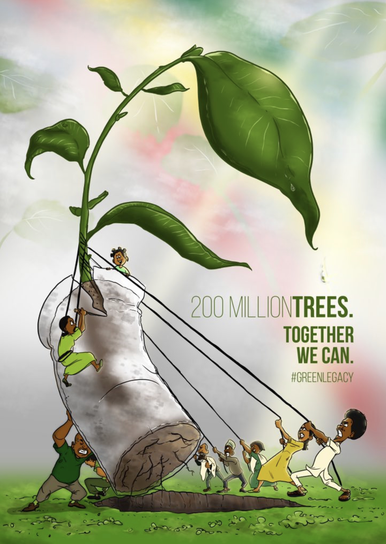 Promotional videos have run on state media urging the public to plant and care for trees.