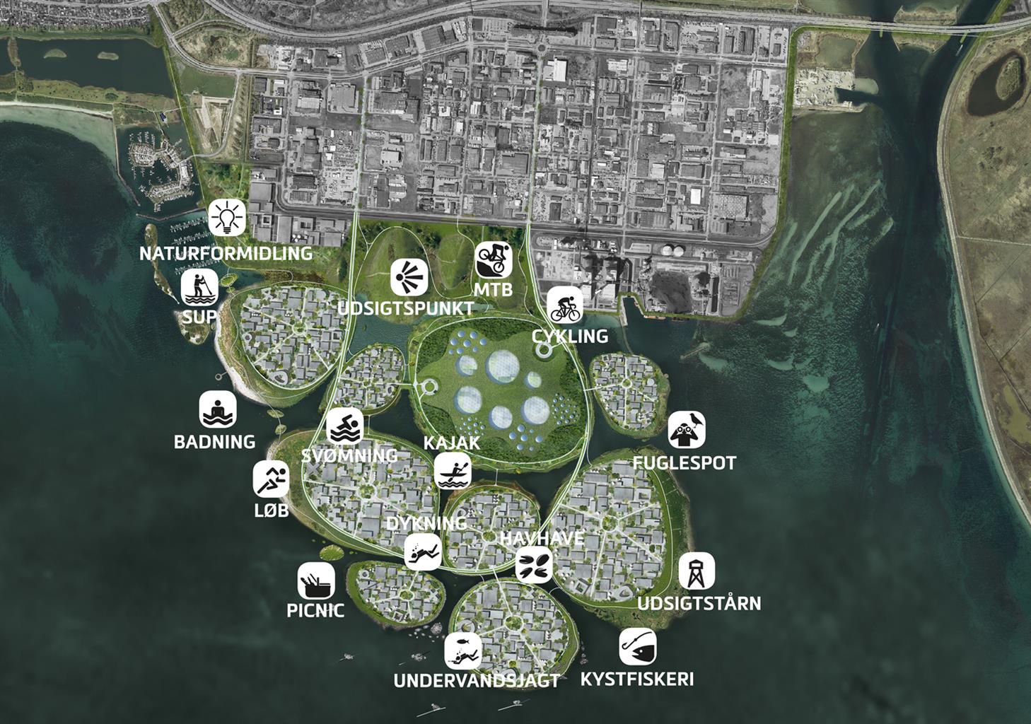 In a push to bring more clean energy to the city of Copenhagen, the Danish government has announced plans to build nine new artificial islands as part of what will become the largest and most ambitious land reclamation project in Scandinavia. Set to begin construction in 2022, the project, dubbed Holmene (the Islets), will comprise 3 million square meters of land and will be located just 10 kilometers south of Copenhagen. For more on this story, click ?