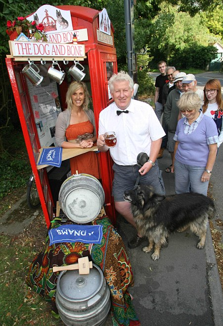 When a pub in Shepreth, South Cambridgeshire, was forced to close, the owners got a temporary licence for a bar to be installed in their closeby decommisioned phone box. After a few years, they managed to relocate back to their original home.