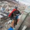 BATMAN! Cleaning up crime (and windows) at a Pittsburgh Children&#8217;s Hospital