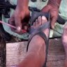 Handmade &#8216;indestructible&#8217; sandals from old motorcycle tyres
