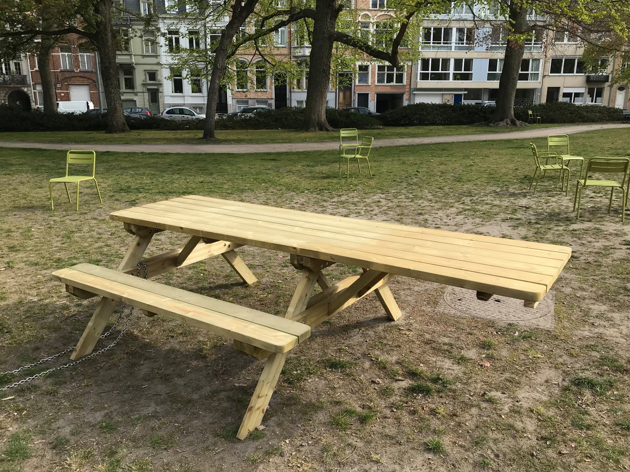 ''As soon as we see the sun we want to go outside. I want to design the public domain so that it is also accessible to all its users. That is why we are installing 40 wheelchair-friendly picnic tables,