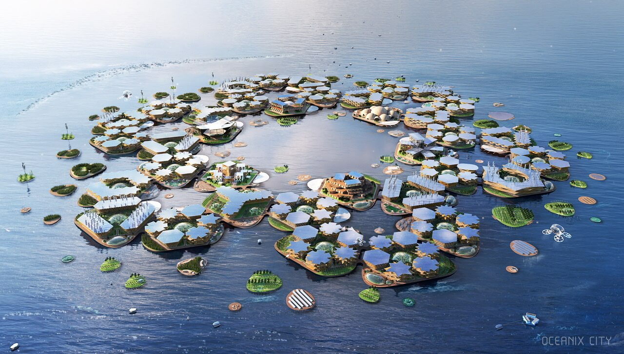 Designed by Bjarke Ingels Group (BIG), the ambitious concept was first unveiled in 2019. Made up of a collection of hexagonal platforms, the city is devised to withstand natural disasters such as floods, tsunamis, and hurricanes.