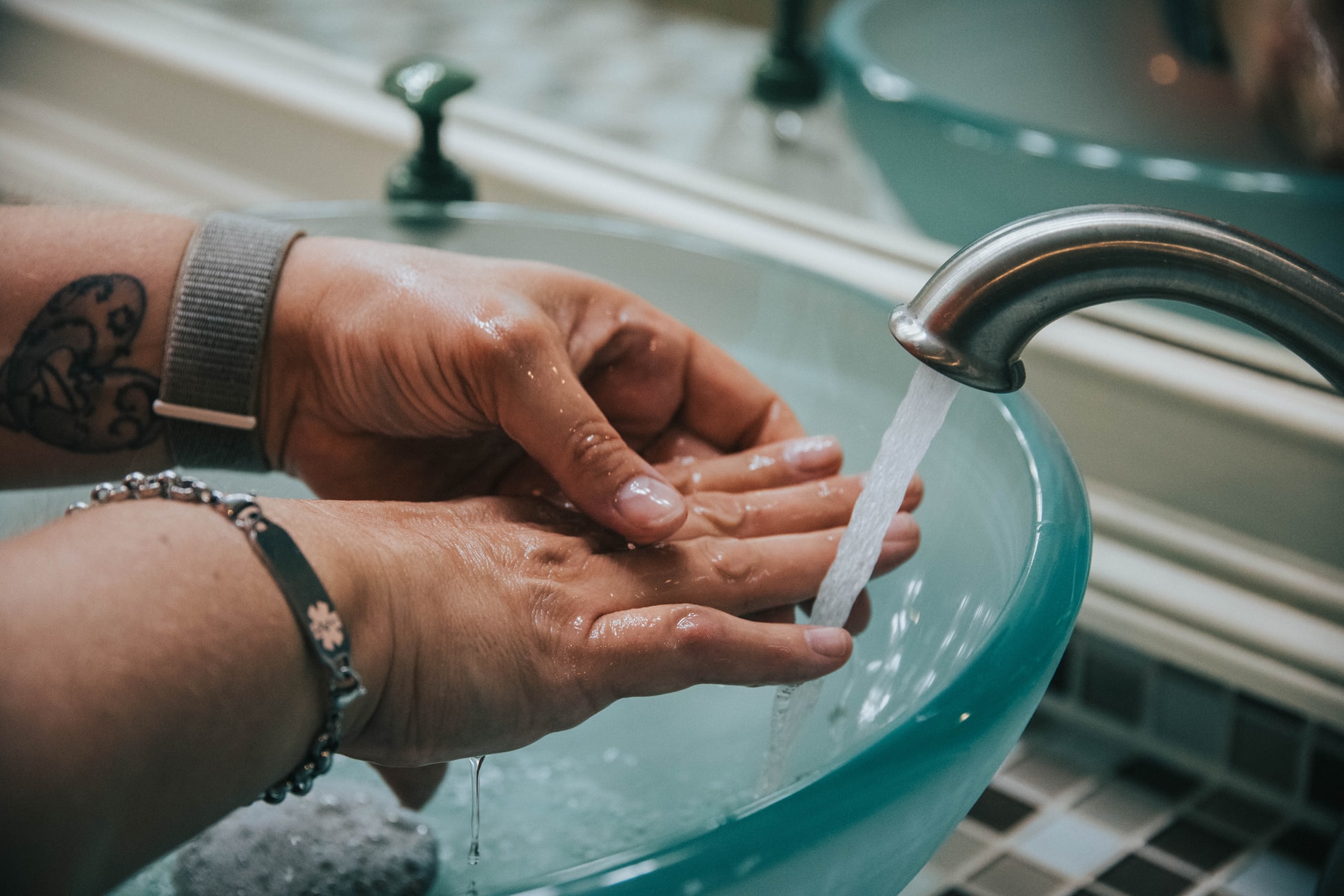 Why? Lathering and scrubbing hands creates friction, which helps lift dirt, grease, and microbes from skin.  Microbes are present on all surfaces of the hand, often in particularly high concentration under the nails, so the entire hand should be scrubbed.