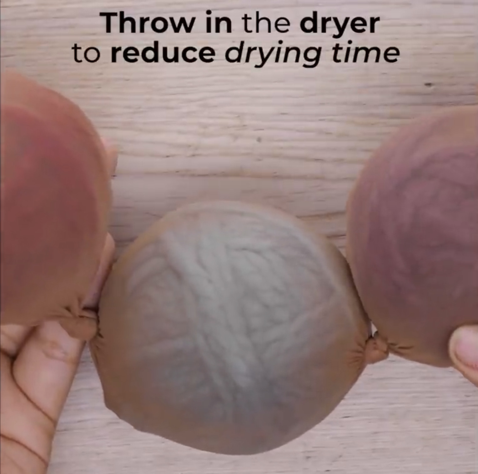 If your living situation requires the use of a tumble dryer, you can reduce the time the machine is drawing energy from the grid with this nifty little trick. If you were wondering what to do with all those spare balls of wool lying around, this is it.