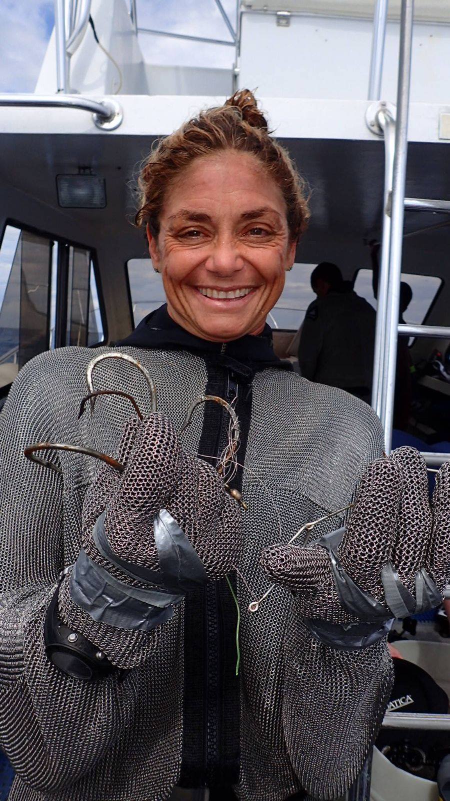 Sharks know her and her touch and seem to seek the connection and contact. Witnessing this interaction, directly while diving with Cristina or remotely by watching her numerous contributions to television documentaries and reading about her work in magazines, has created a change in perception from the general public. It has helped dissolve misconceptions and preconceptions about sharks.