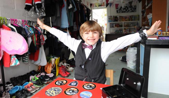Seven-year-old Jacob Rabi-Laleh held a garage sale at his home to raise the last funds needed to pack and distribute rucksacks to the homeless.