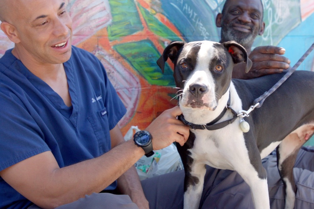 Sometimes, he also strolls around Sacramento and San Francisco. But wherever he goes, his mission remains the same – to provide free veterinary care to homeless people’s pets.