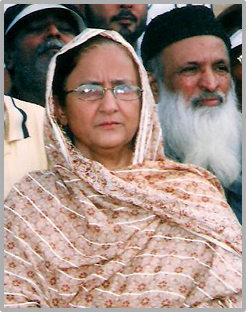 Bilquis Bano Edhi, wife of Abdul Sattar Edhi (seated behind), is a humanitarian, a social worker and one of the most active philanthropists in Pakistan. She and her husband lived in just two rooms at the foundation.