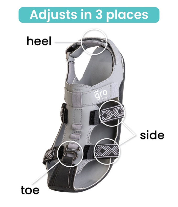Yep! The Expandal expands up to 5 sizes by allowing for adjustment at the toe and heel for length and at the sides for width.