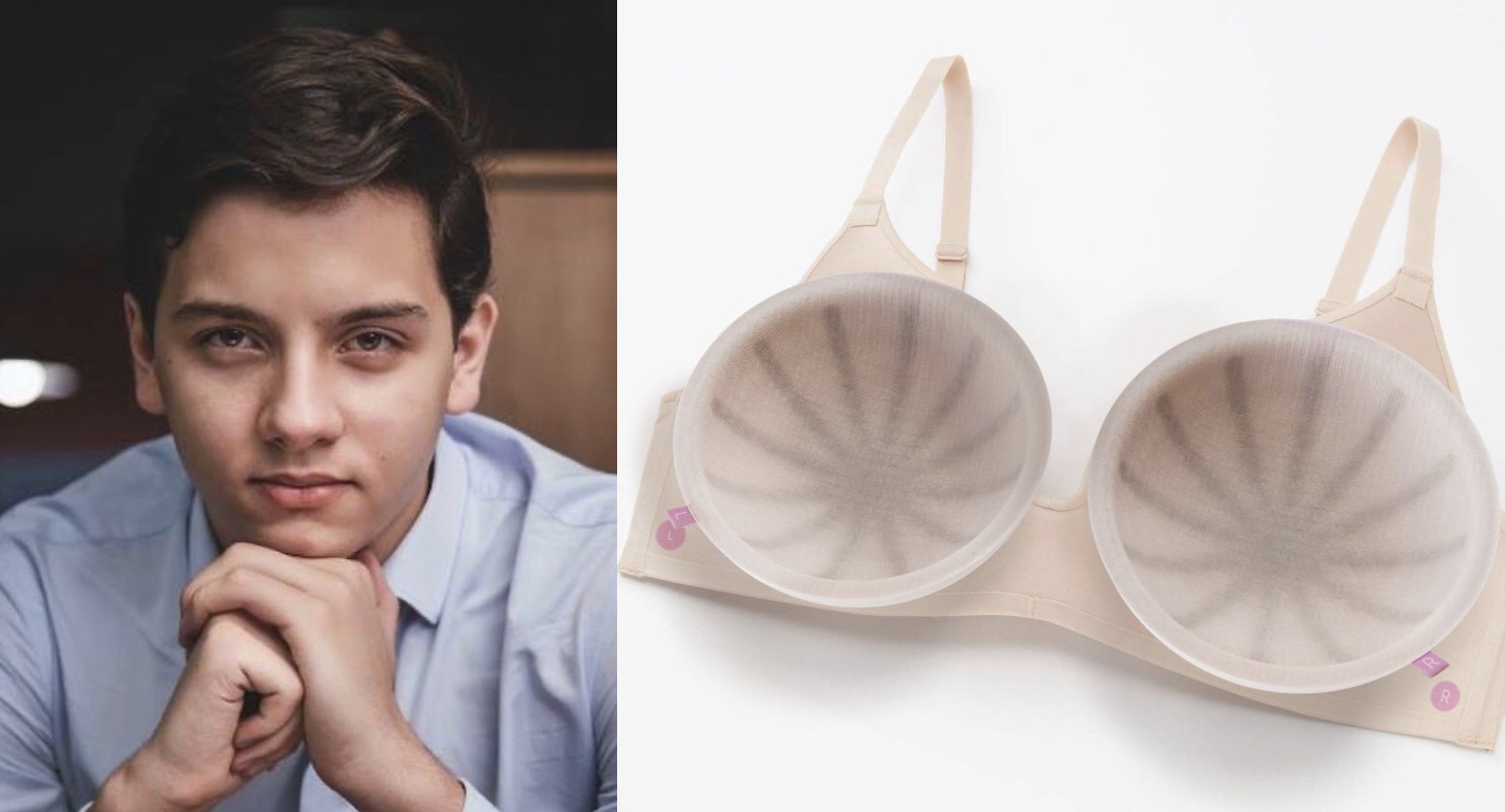 Meet the teenage son who invented a smart bra after his Mom's