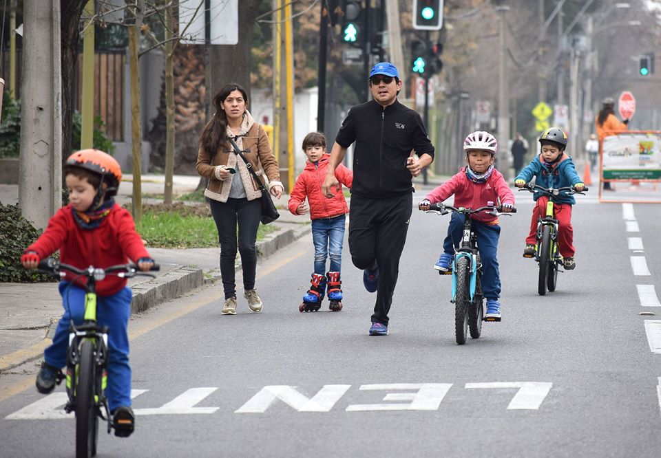 Around 30,000 people take to Santiago’s car-free roads on Sundays as part of an initiative by CicloRecreoVia to encourage cycling.