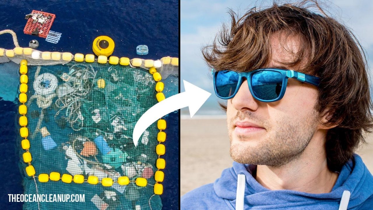 The Ocean Cleanup Zonnebril: het eerste product dat gemaakt is van het plastic afval uit de oceaan.