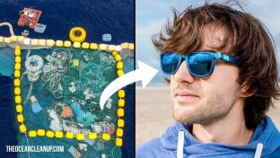 The Ocean Cleanup Zonnebril: het eerste product dat gemaakt is van het plastic afval uit de oceaan.