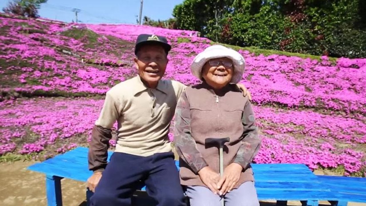 Husband spends years planting thousands of fragrant flowers for his blind wife