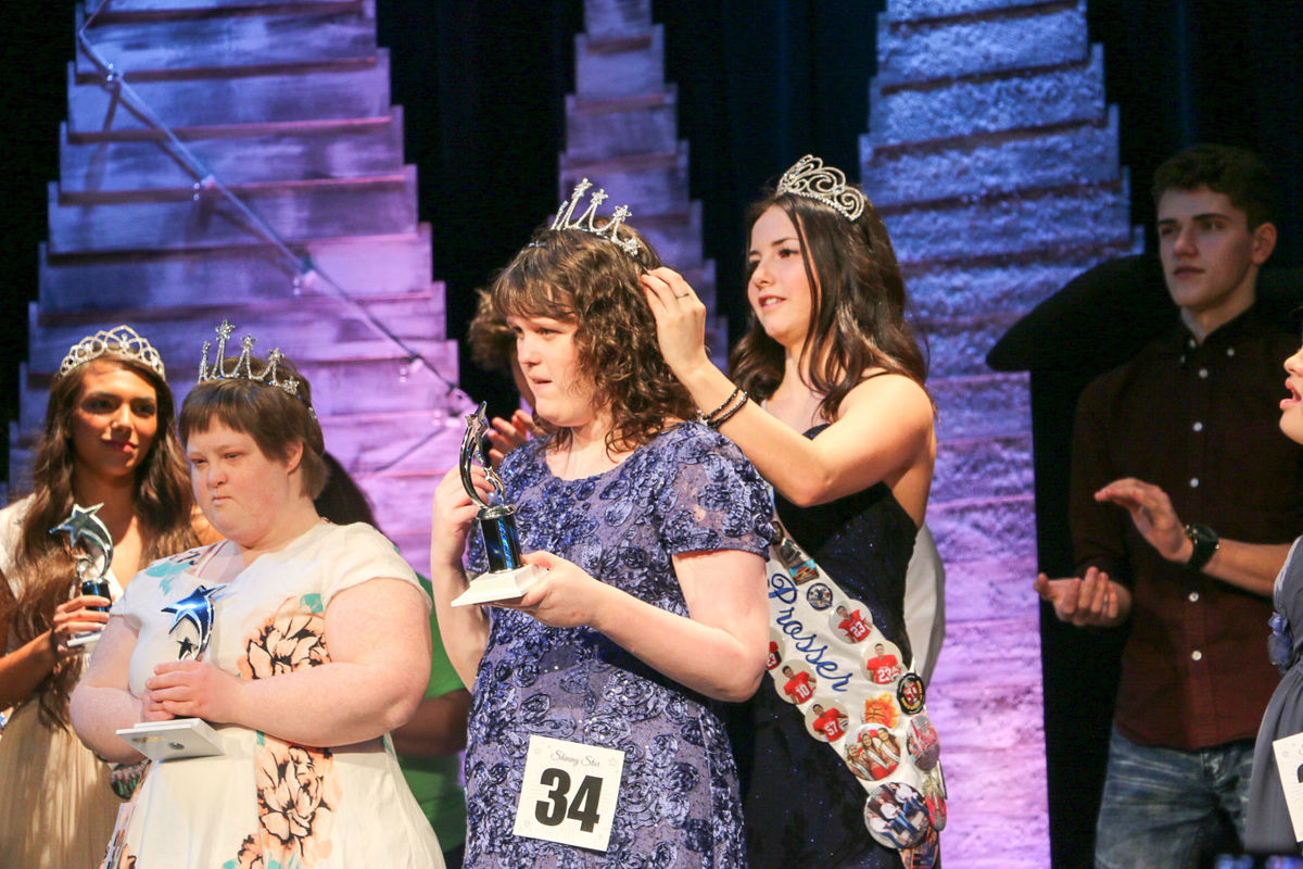 There are several parts to the pageant; formal wear, introduction, theme wear, and an on-stage question.  Each girl is assigned a backstage buddy so that family members can sit back and enjoy the show.