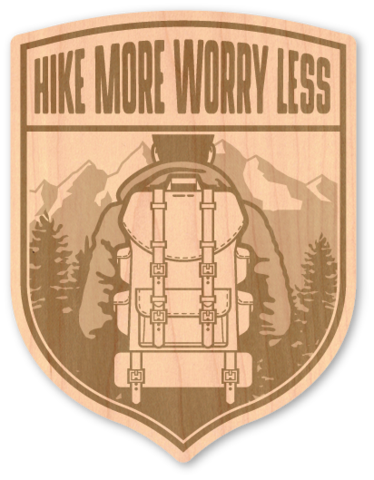 Hike more, worry less. Sounds ideal but let's be realistic, no one can just put off their life and go for a mountain adventure whenever they want. Instead, keep this sticker close during those times where you're trapped and need a sweet reminded of the trails.